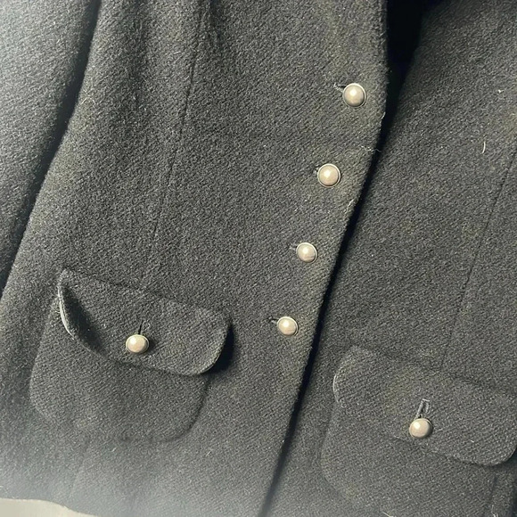 Women’s Talbots Italian Wool Black Blazer Jacket Size 4 - Picture 4 of 10